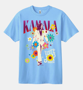 KAMALA - VOTE JOY Light Blue T-Shirt