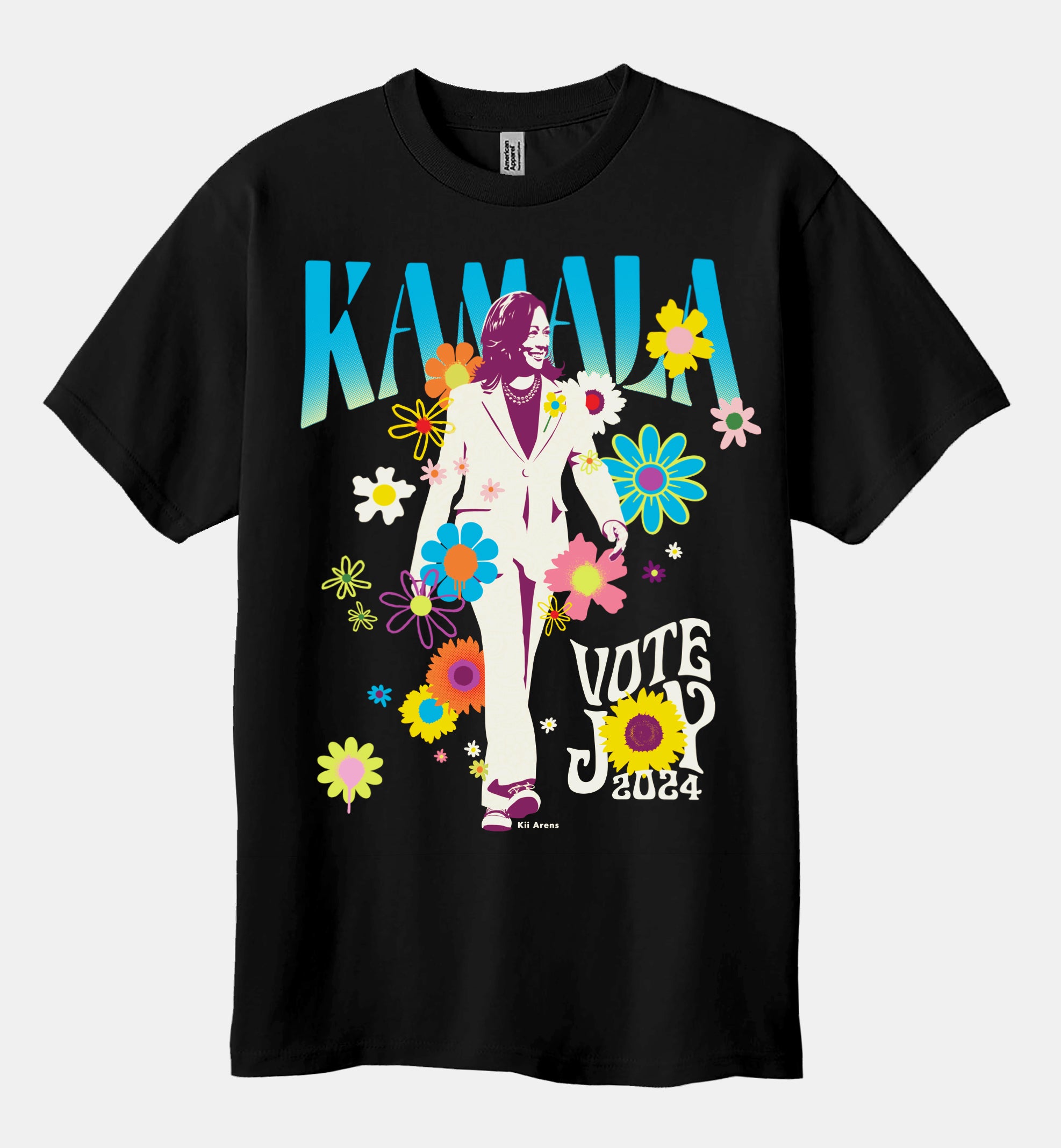 KAMALA - VOTE JOY Black T-Shirt