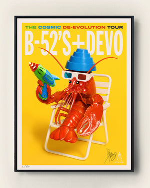 B-52's + DEVO TOUR POSTER 2O25 – Kii Arens Art