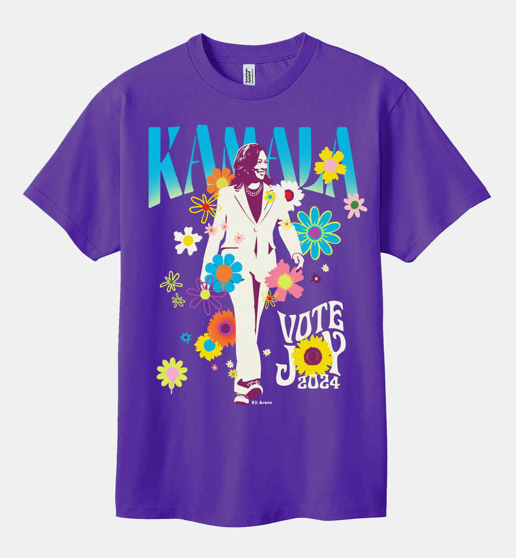 KAMALA - VOTE JOY Purple T-Shirt