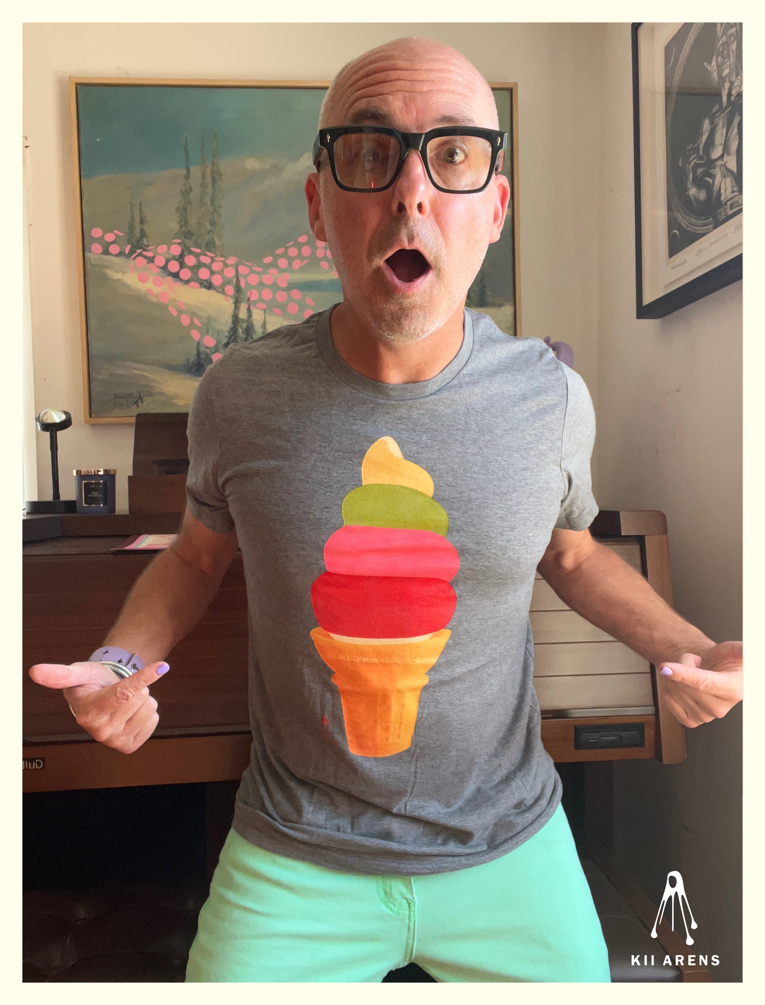 Color Dipped Cones Tee