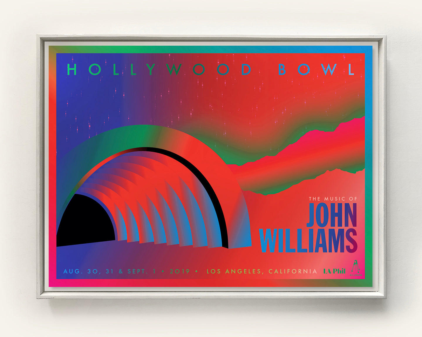 JOHN WILLIAMS - GRADIENT - HOLLYWOOD BOWL (FLUORESCENT LITHO)